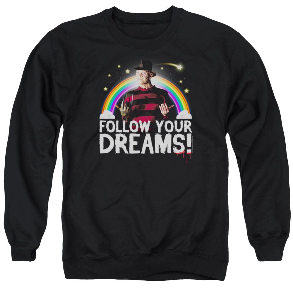 A Nightmare On Elm Street Follow Your Dreams Men's Crewneck 50 50 Poly Long-Sleeve T-Shirt