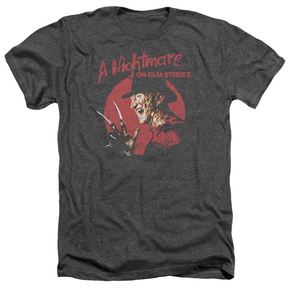 A Nightmare On Elm Street Freddy Circle Men's 30/1 Heather 60 40 Poly Short-Sleeve T-Shirt