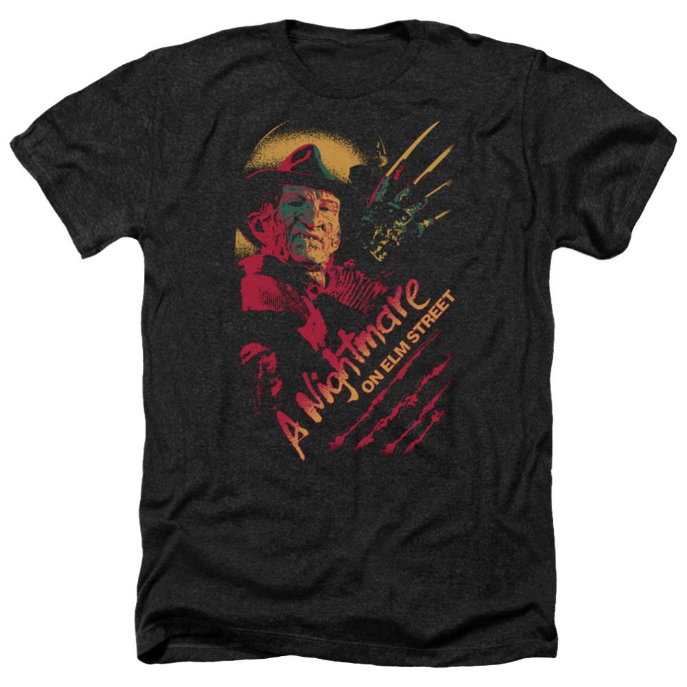 A Nightmare On Elm Street Freddy Claws Men's 30/1 Heather 60 40 Poly Short-Sleeve T-Shirt