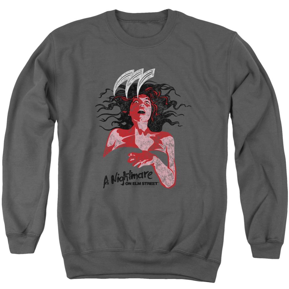 A Nightmare On Elm Street Illustrated European Poster Men's Crewneck 50 50 Poly Long-Sleeve T-Shirt