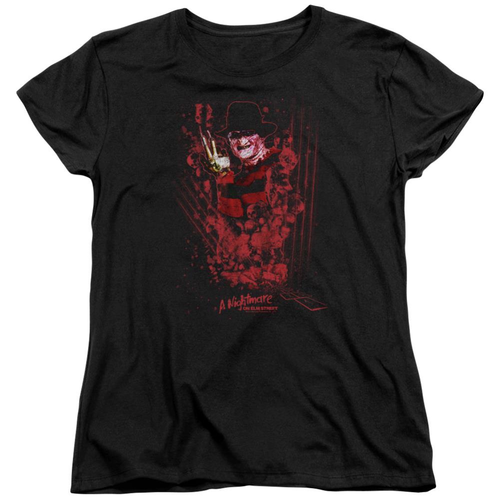 A Nightmare On Elm Street One Two Freddy's Coming For You Women's 18/1 Cotton Short-Sleeve T-Shirt