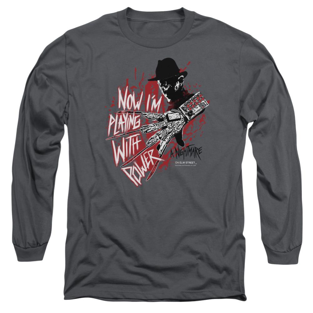A Nightmare On Elm Street Playing With Power Men's 18/1 Cotton Long-Sleeve T-Shirt
