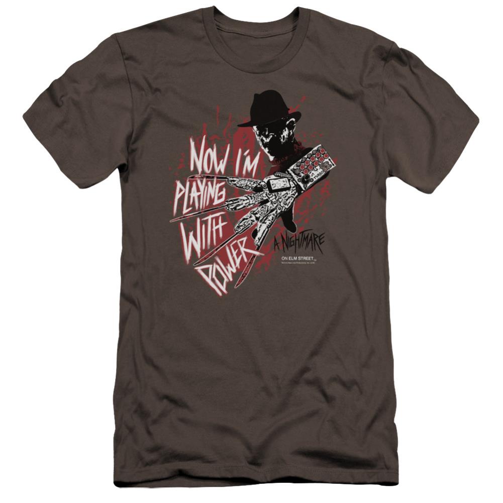 A Nightmare On Elm Street Playing With Power Men's Ultra-Soft 30/1 Cotton Slim Short-Sleeve T-Shirt
