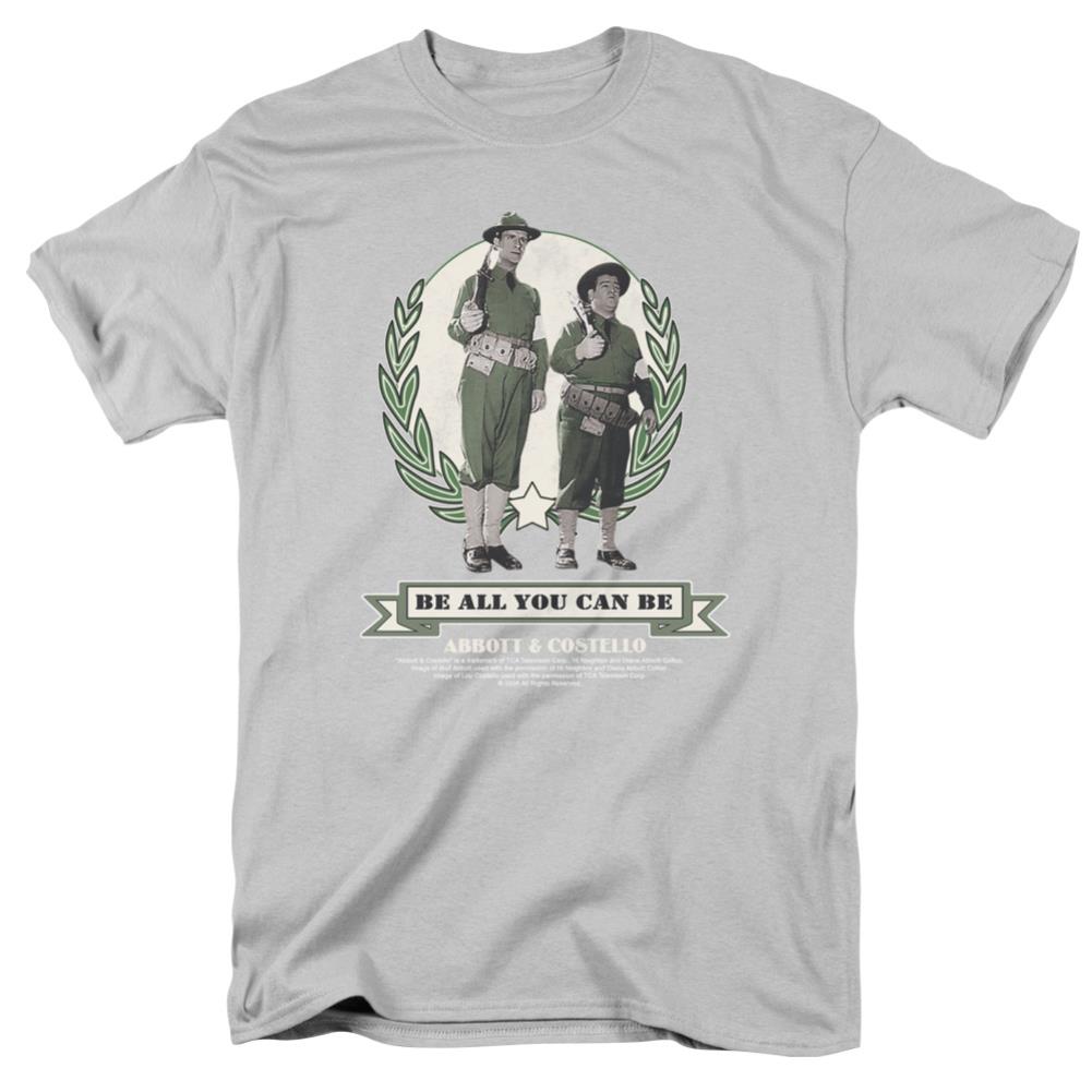 Abbott And Costello Be All You Can Be Men's 18/1 Cotton Short-Sleeve T-Shirt