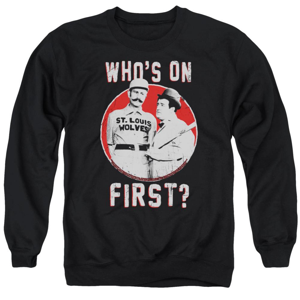 Abbott And Costello First Men's Crewneck 50 50 Poly Long-Sleeve T-Shirt