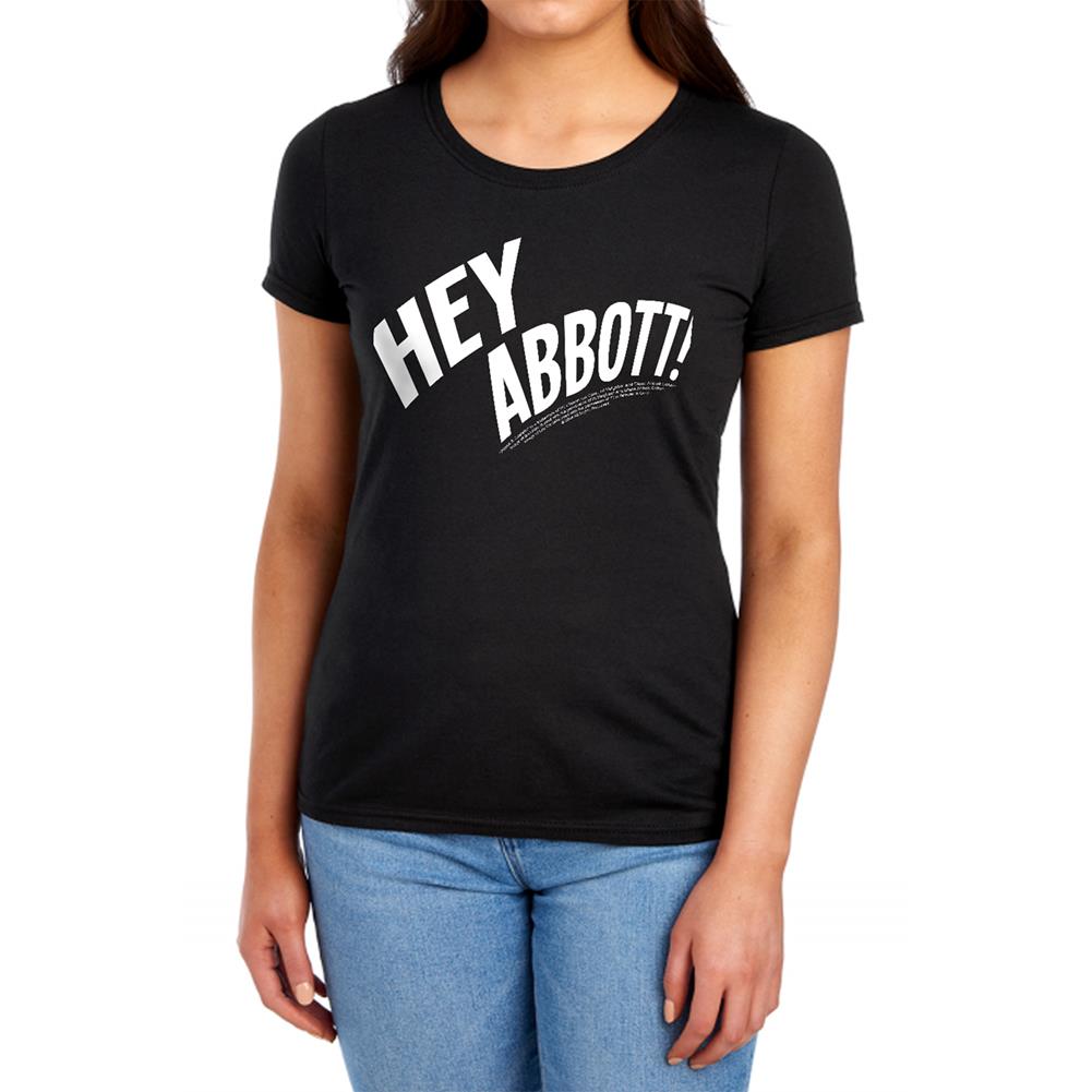 Abbott And Costello Hey Abbott Women's 18/1 Cotton Short-Sleeve T-Shirt