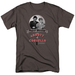 Abbott And Costello Super Sleuths Men's 18/1 Cotton Short-Sleeve T-Shirt
