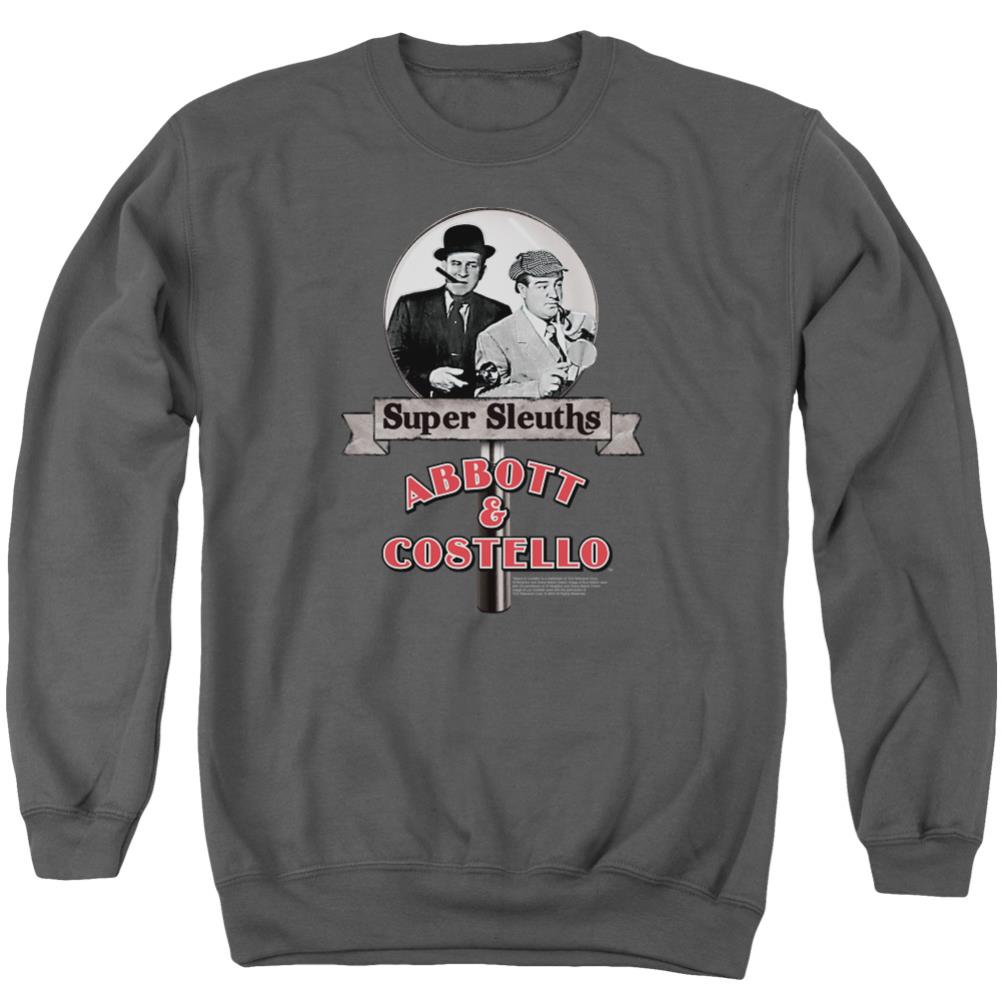 Abbott And Costello Super Sleuths Men's Crewneck 50 50 Poly Long-Sleeve T-Shirt