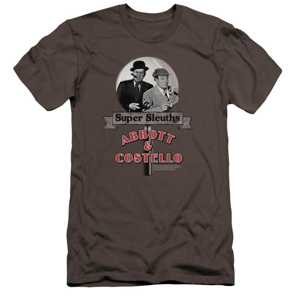 Abbott And Costello Super Sleuths Men's Ultra-Soft 30/1 Cotton Slim Short-Sleeve T-Shirt