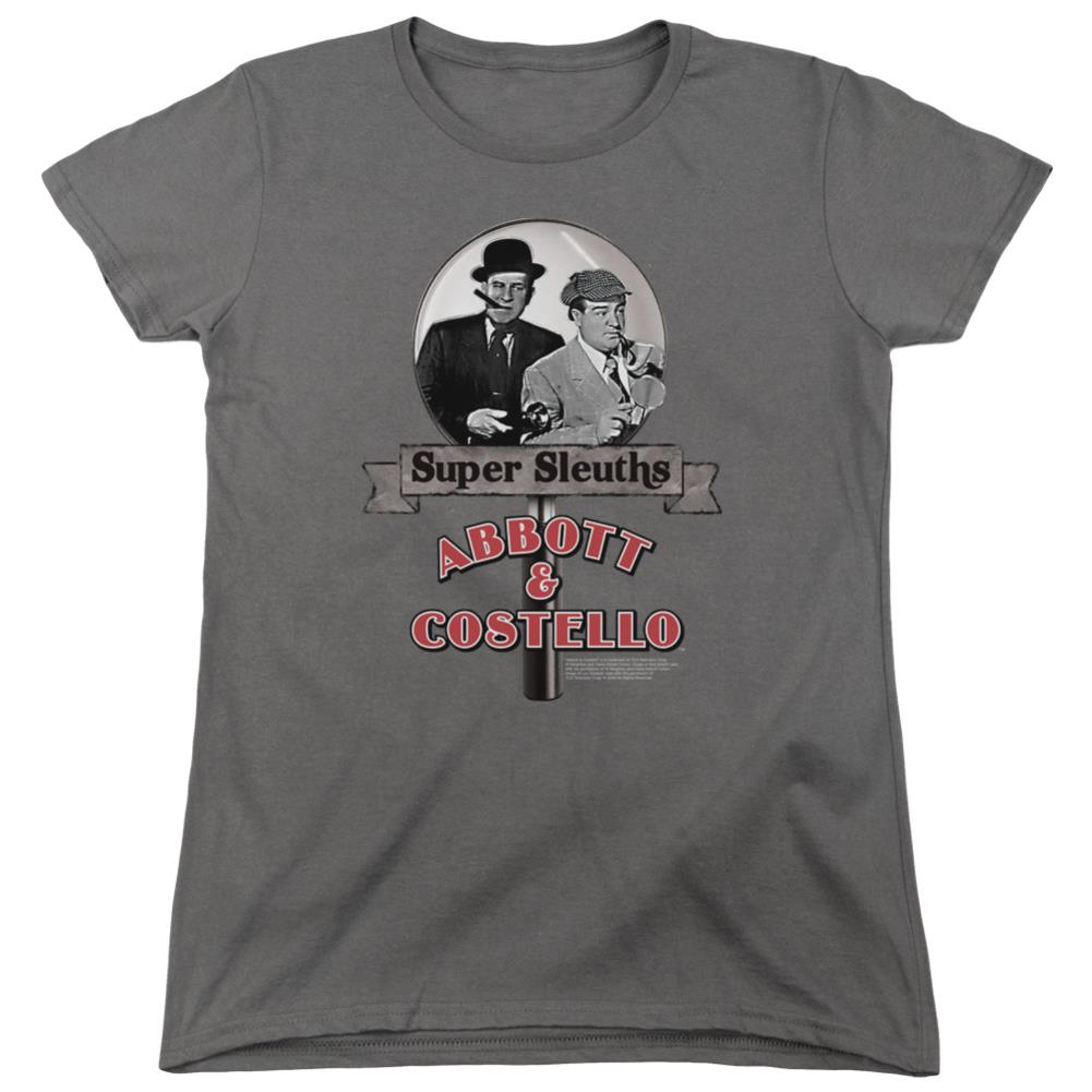 Abbott And Costello Super Sleuths Women's 18/1 Cotton Short-Sleeve T-Shirt