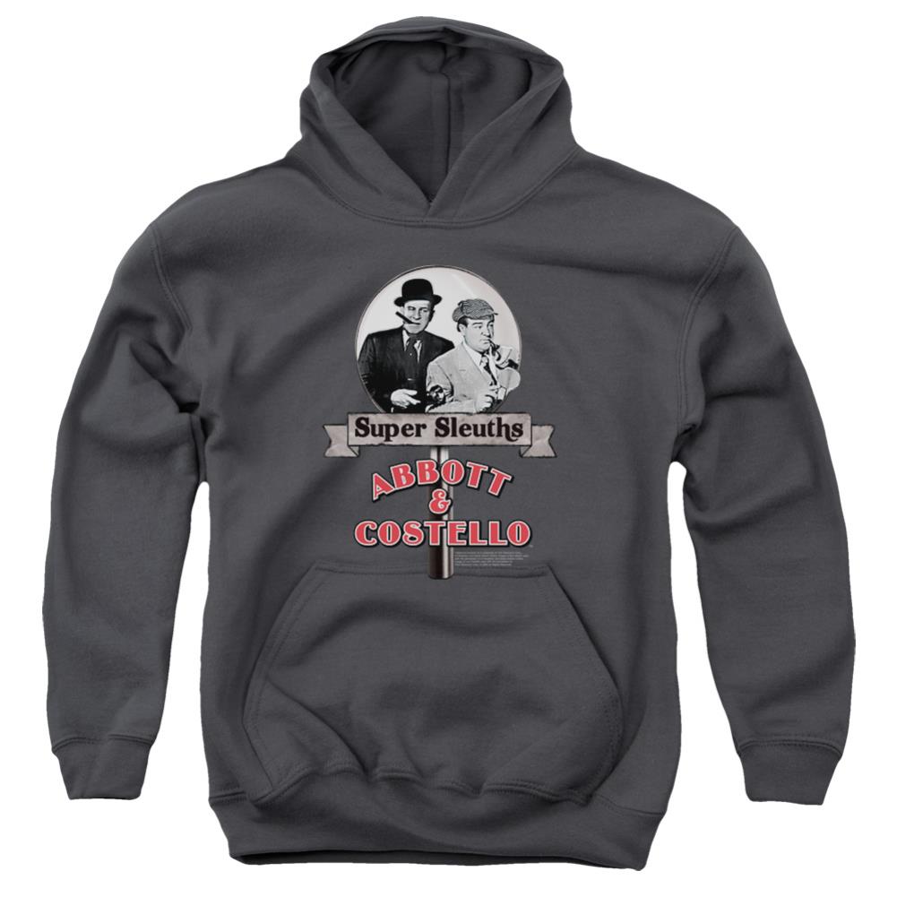 Abbott And Costello Super Sleuths Youth Cotton Poly Pull-Over Hoodie