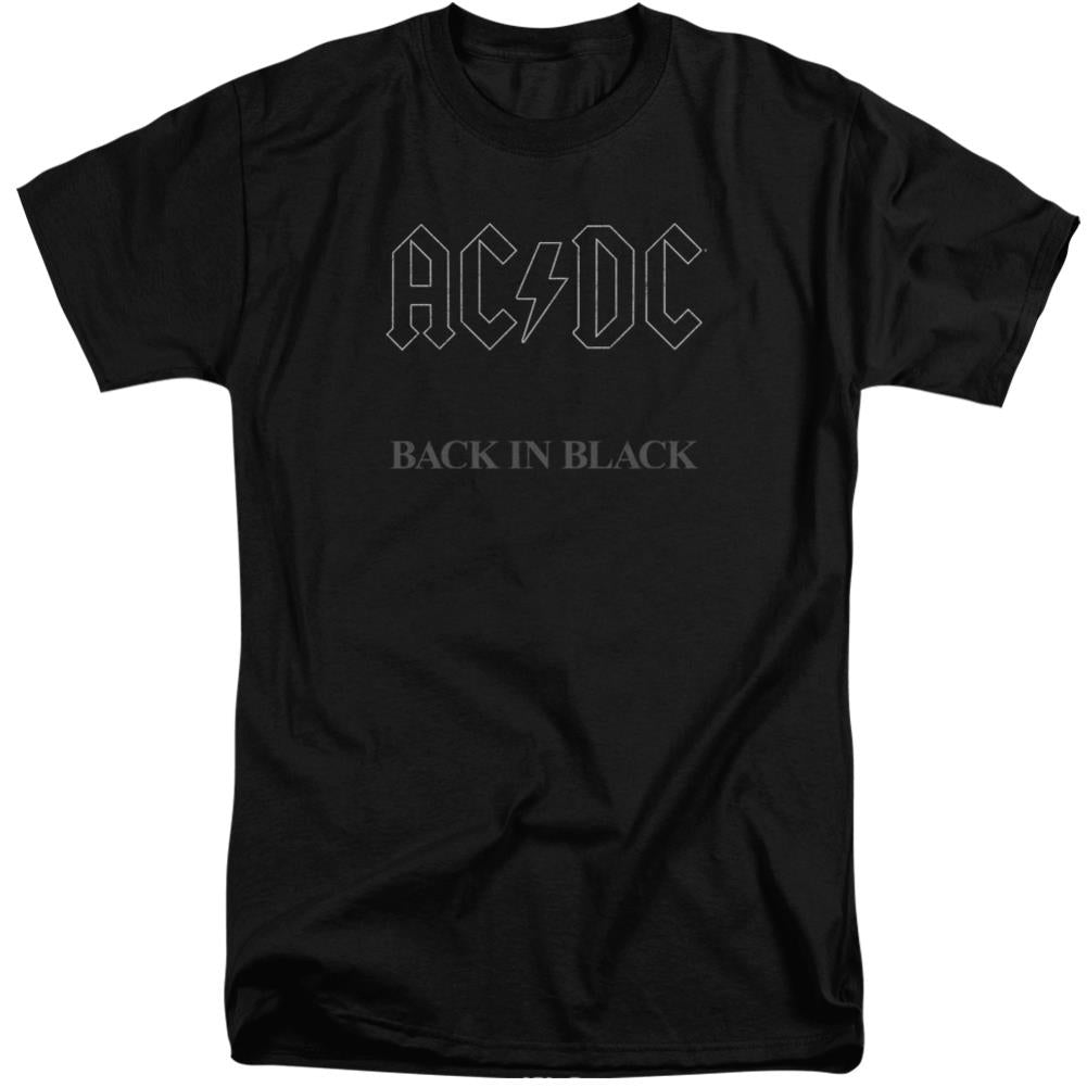 AC/DC Back In Black Men's 18/1 Tall Cotton Short-Sleeve T-Shirt