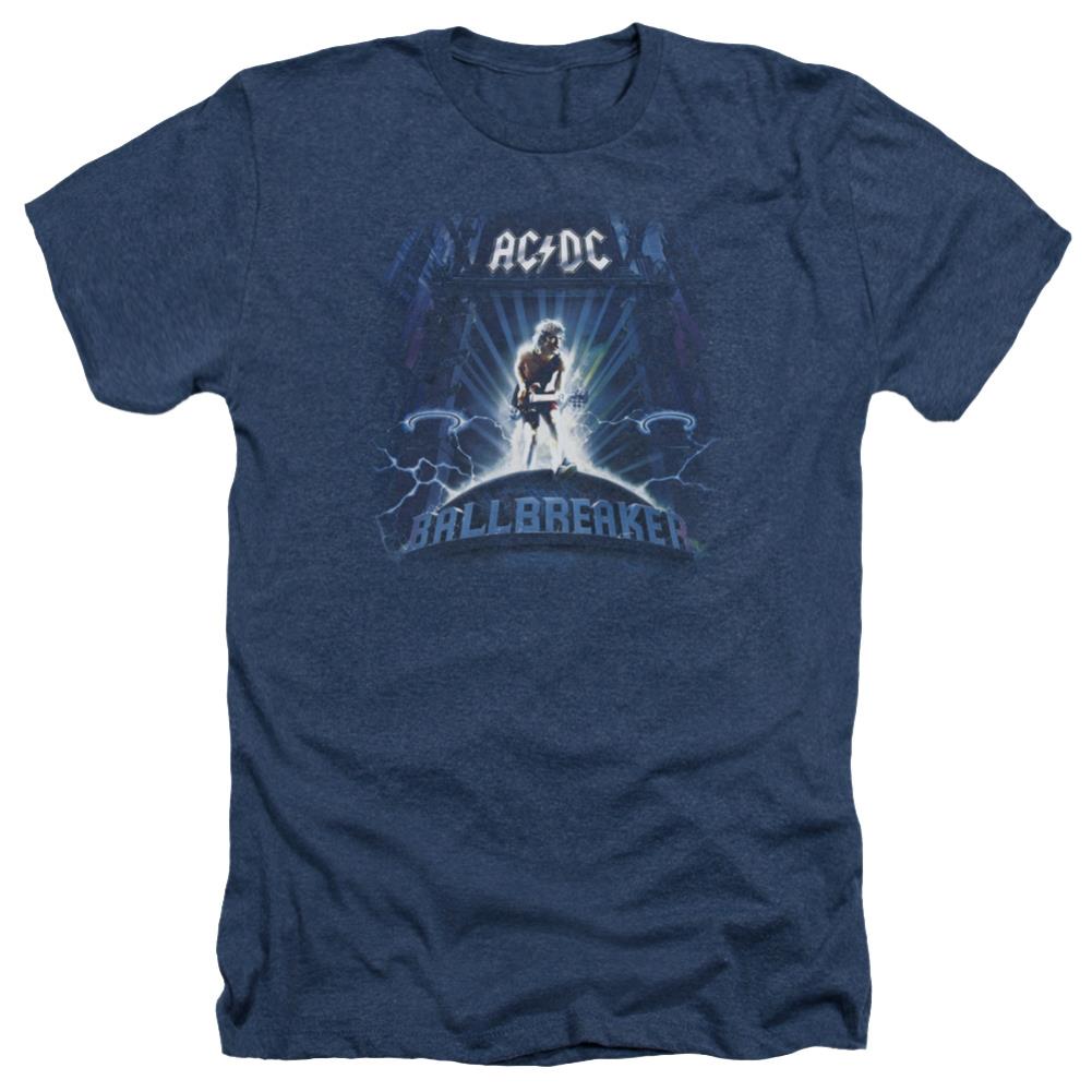 AC/DC Ballbreaker Men's 30/1 Heather 60 40 Poly Short-Sleeve T-Shirt