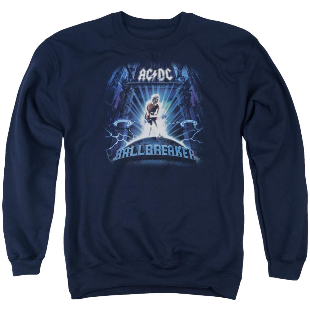 AC/DC Ballbreaker Men's Crewneck 50 50 Poly Long-Sleeve T-Shirt