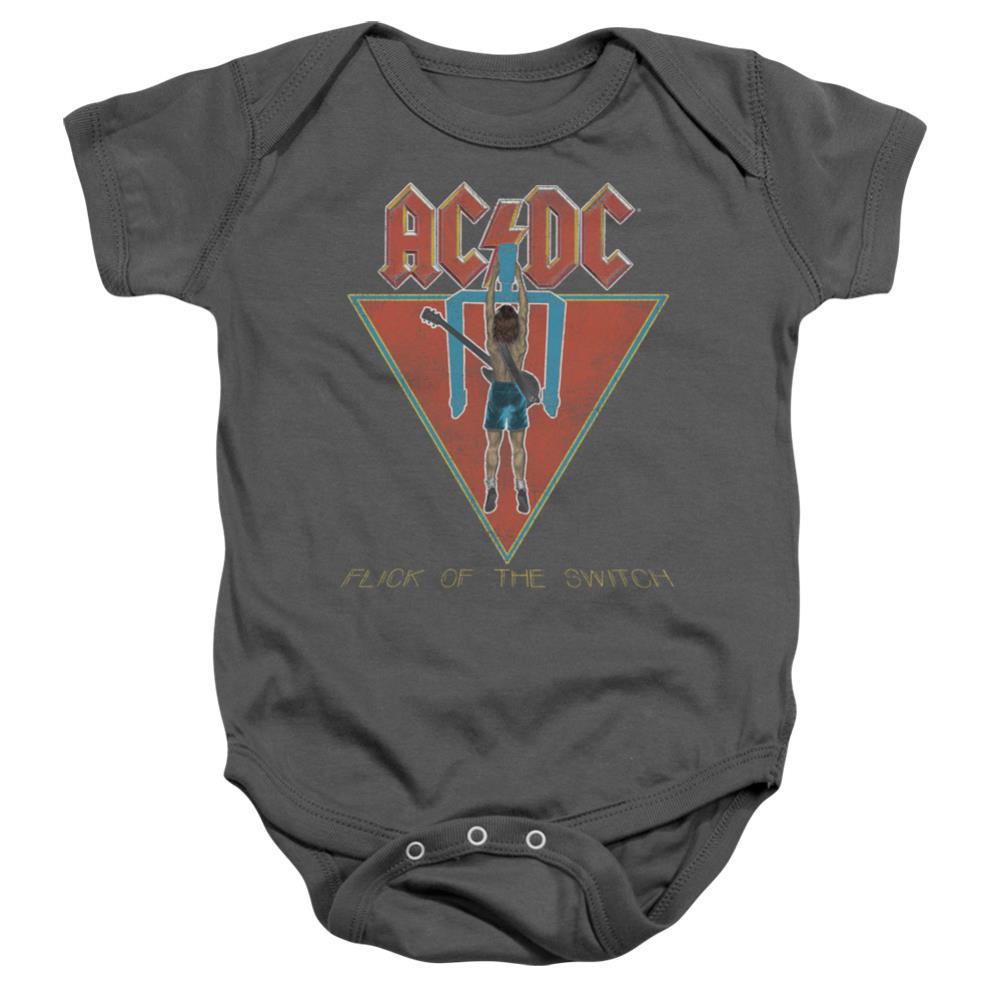 AC/DC Flick Of The Switch Infant's Cotton Short-Sleeve Snapsuit