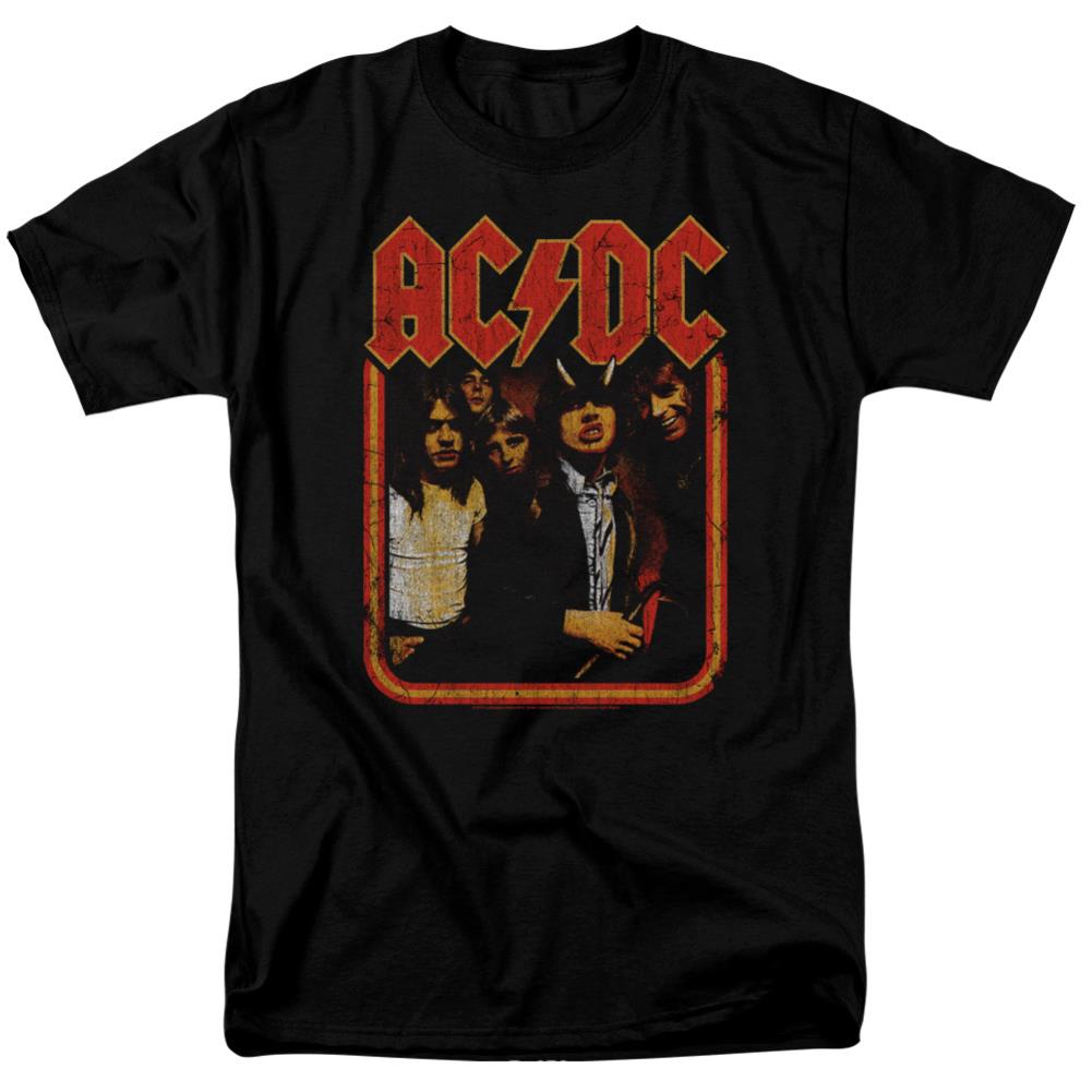 AC/DC Group Distressed Men's 18/1 Cotton Short-Sleeve T-Shirt