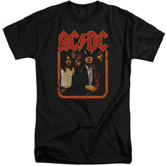 AC/DC Group Distressed Men's 18/1 Tall Cotton Short-Sleeve T-Shirt