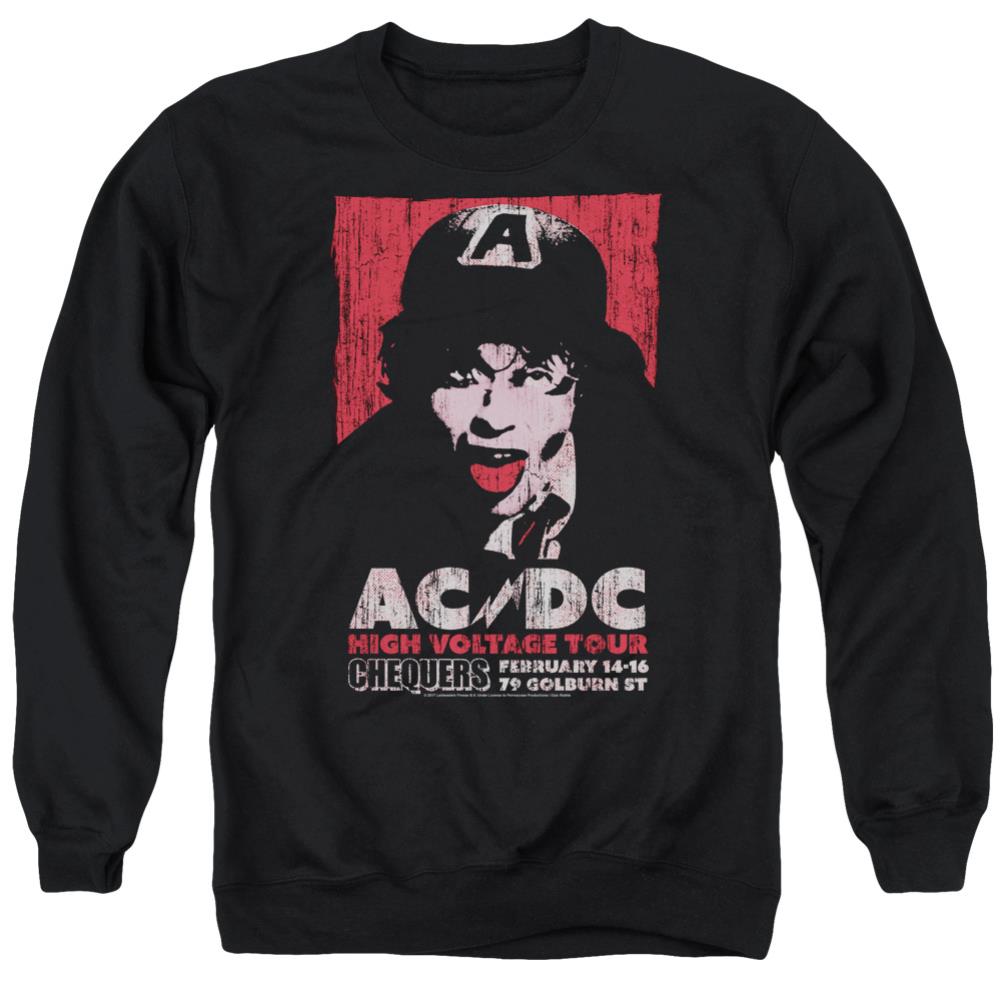 AC/DC High Voltage Live 1975 Men's Crewneck 50 50 Poly Long-Sleeve T-Shirt