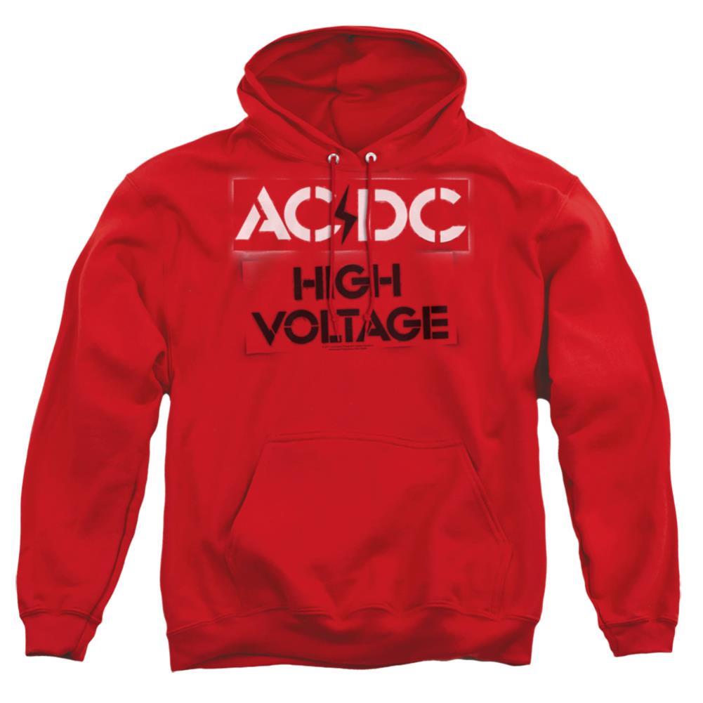 AC/DC High Voltage Stencil Men's Pull-Over 75 25 Poly Hoodie