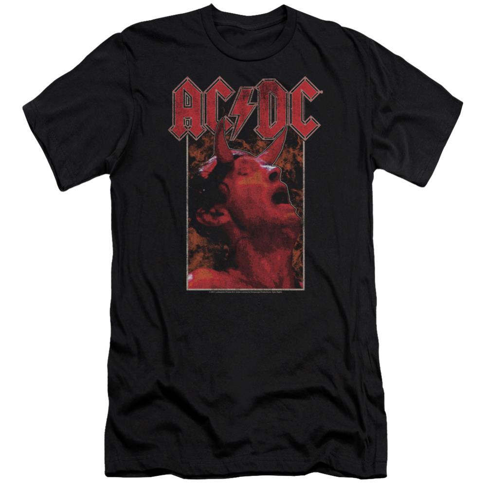 AC/DC Horns Men's Ultra-Soft 30/1 Cotton Slim Short-Sleeve T-Shirt