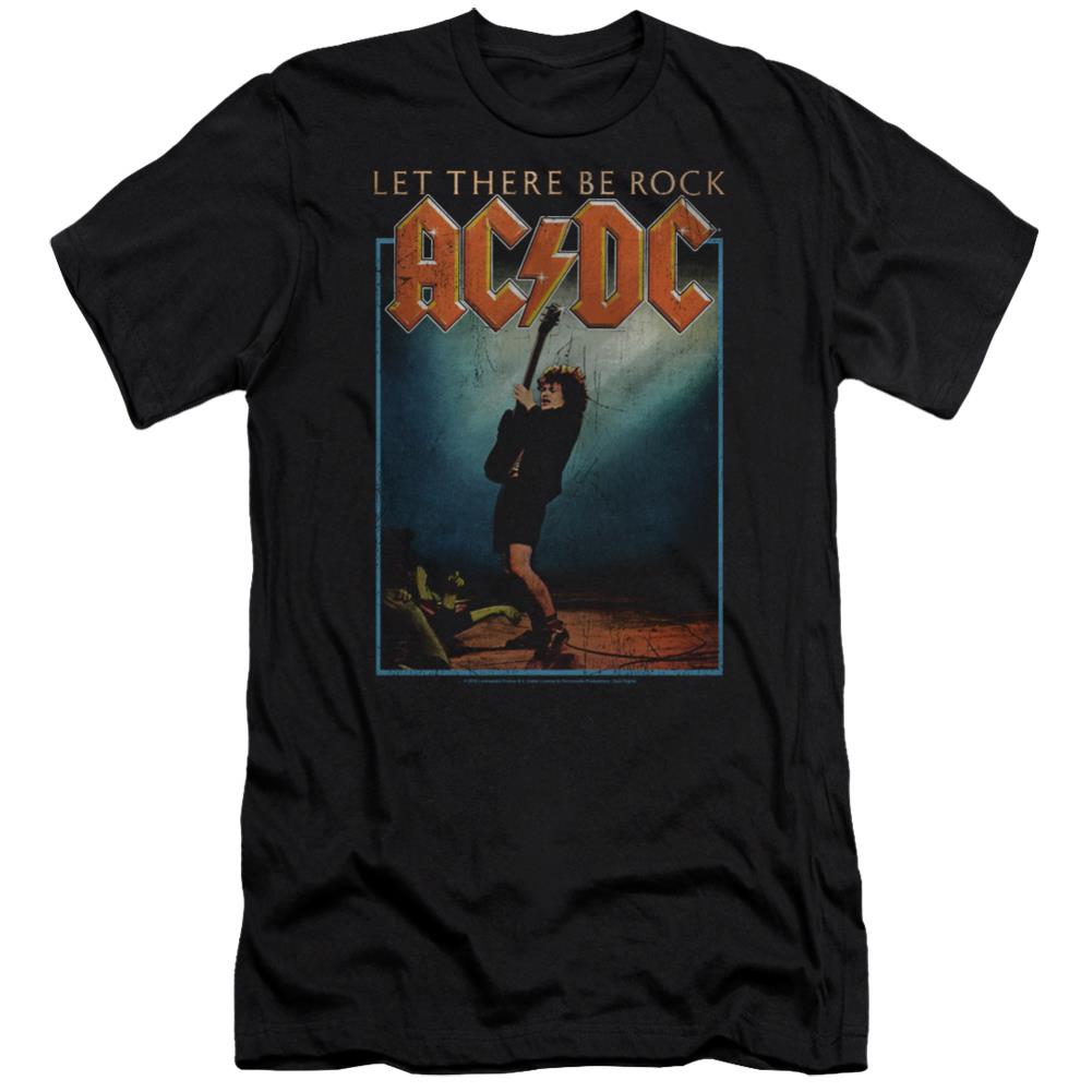 AC/DC Let There Be Rock Men's Ultra-Soft 30/1 Cotton Slim Short-Sleeve T-Shirt