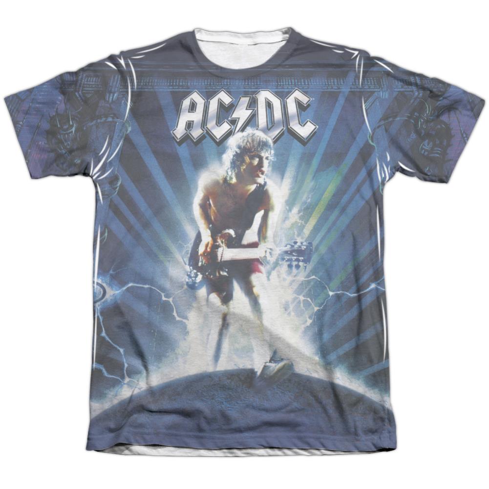 AC/DC Lightning Men's Regular Fit Poly Cotton Short-Sleeve T-Shirt