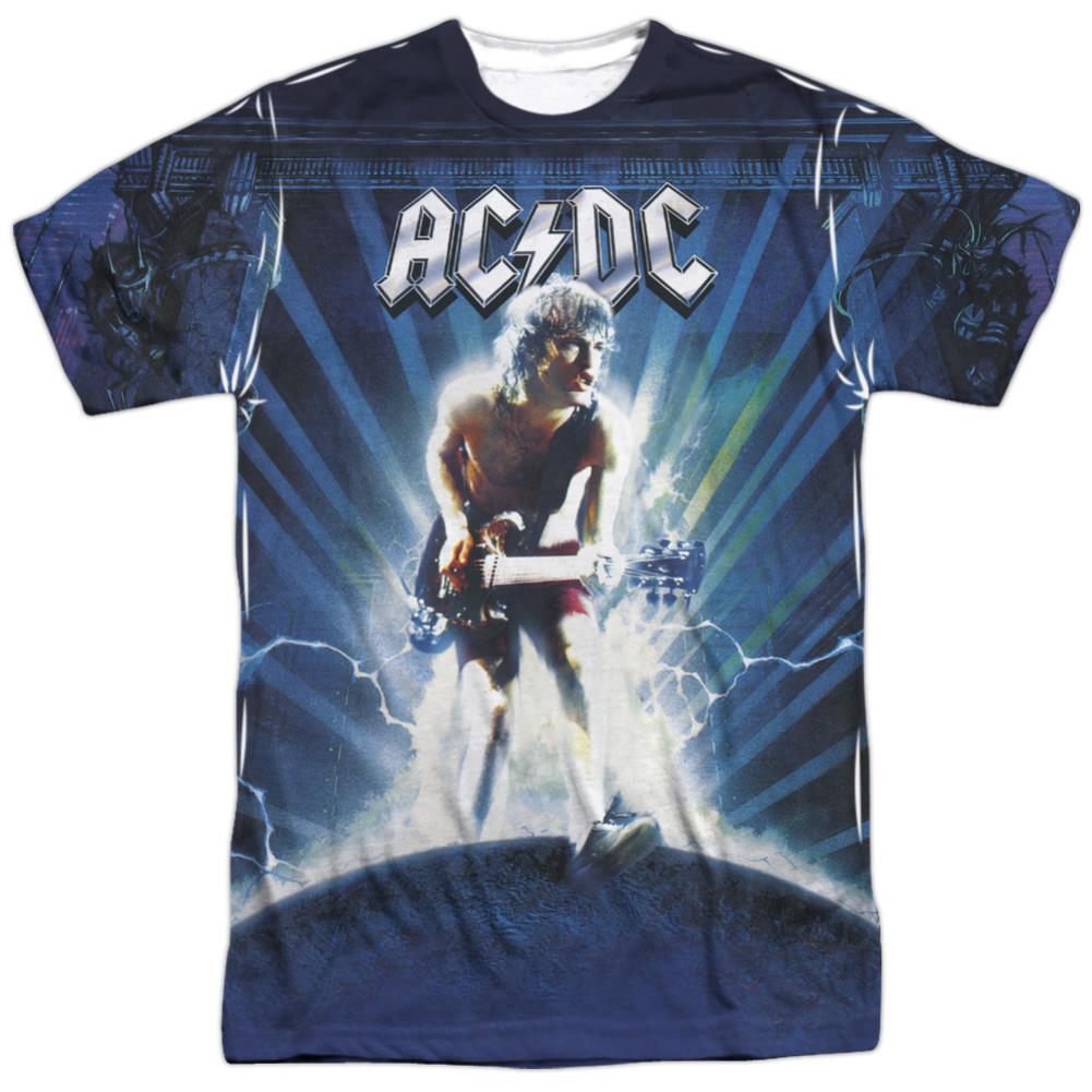 AC/DC Lightning Men's Regular Fit Polyester Short-Sleeve T-Shirt