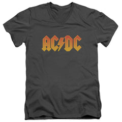 AC/DC Logo Men's 30/1 Cotton Slim V-Neck T-Shirt