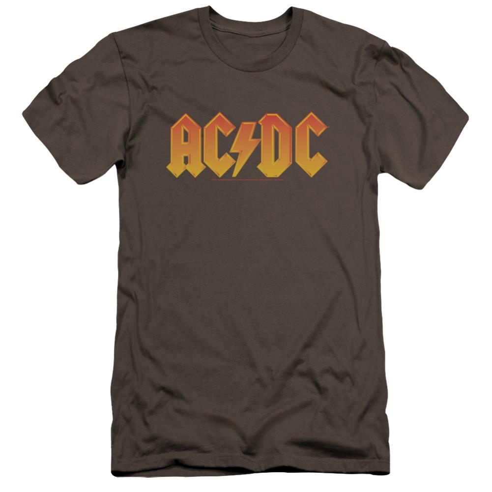 AC/DC Logo Men's Ultra-Soft 30/1 Cotton Slim Short-Sleeve T-Shirt