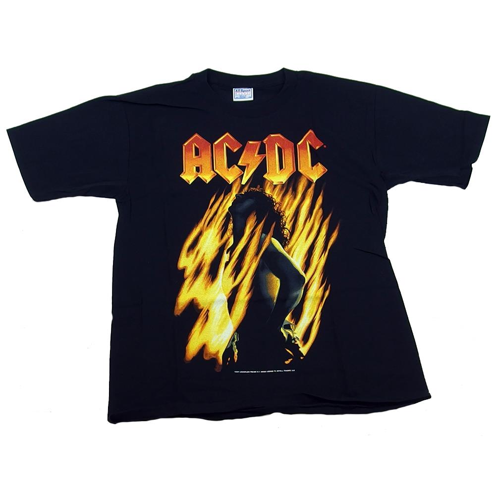 AC/DC Men's Bon Scott Bonfire 2001 Black T-Shirt