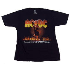 AC/DC Men's Distressed Angus Monster Of Rock Castle Donington Black T-Shirt