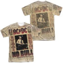 AC/DC No Bull (Front/Back Print) Men's Regular Fit Polyester Short-Sleeve T-Shirt