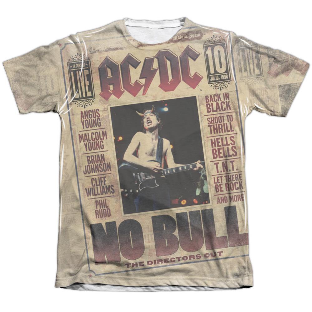 AC/DC No Bull Men's Regular Fit Poly Cotton Short-Sleeve T-Shirt