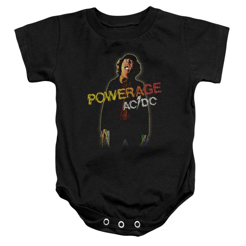 AC/DC Powerage Infant's Cotton Short-Sleeve Snapsuit