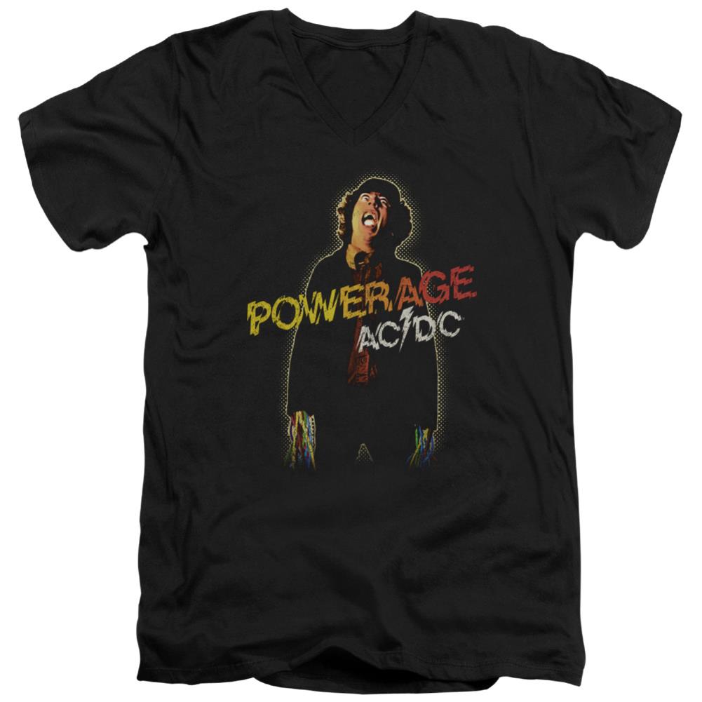 AC/DC Powerage Men's 30/1 Cotton Slim V-Neck T-Shirt