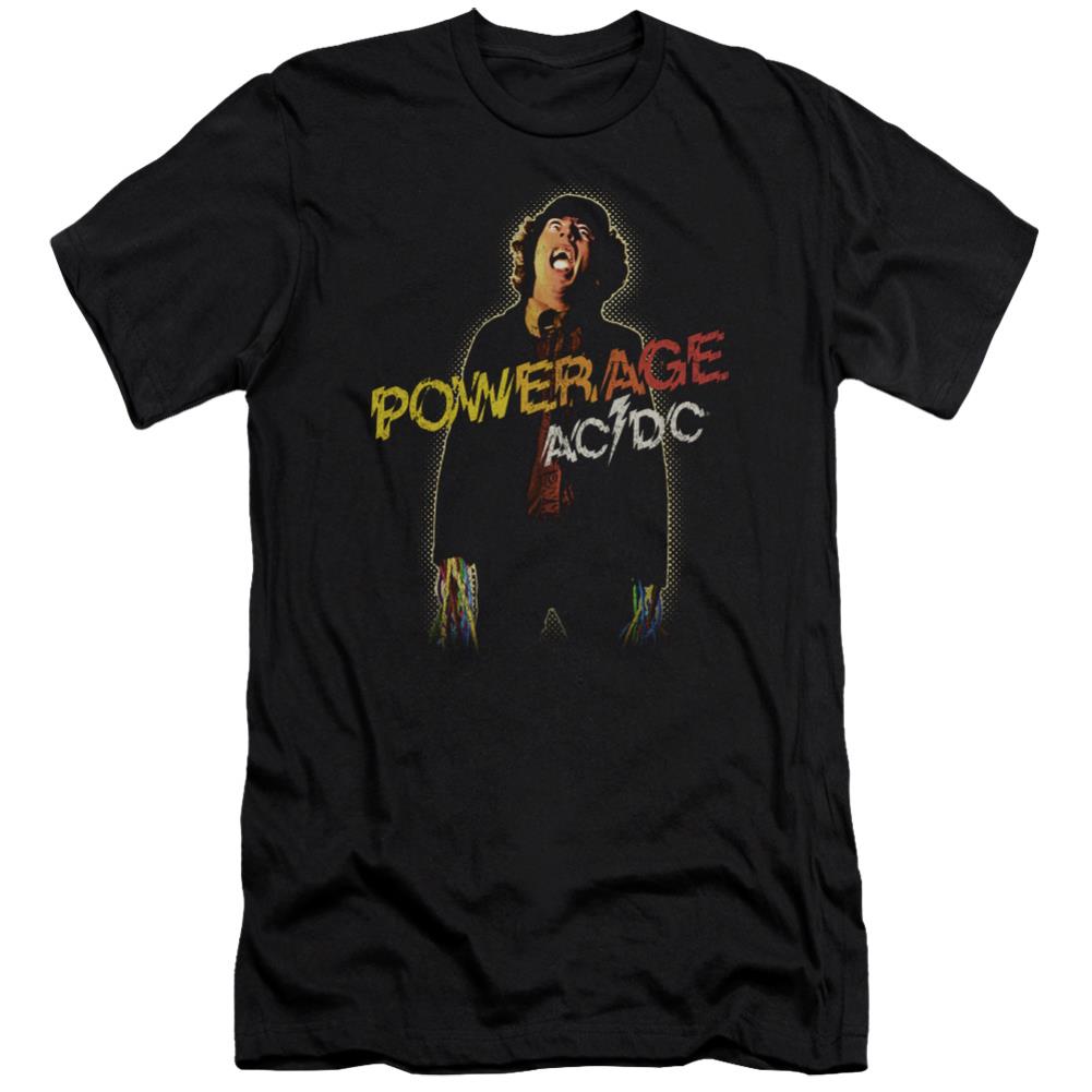 AC/DC Powerage Men's Ultra-Soft 30/1 Cotton Slim Short-Sleeve T-Shirt