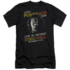 AC/DC Powerage Tour Men's Ultra-Soft 30/1 Cotton Slim Short-Sleeve T-Shirt