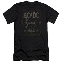 AC/DC Rock Label Men's Ultra-Soft 30/1 Cotton Slim Short-Sleeve T-Shirt