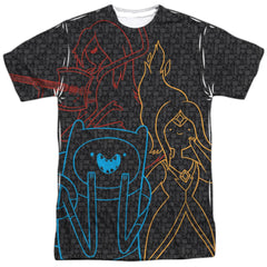 Adventure Time Adventure Trio Men's Regular Fit Polyester Short-Sleeve T-Shirt