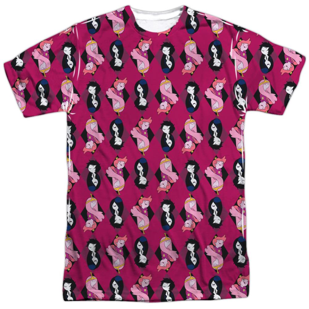 Adventure Time Allover Diamonds Men's Regular Fit Polyester Short-Sleeve T-Shirt