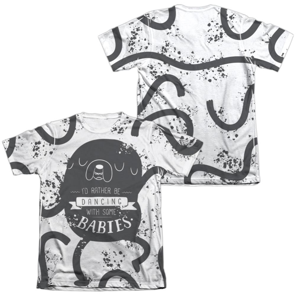 Adventure Time Dancing With Babies (Front/Back Print) Men's Regular Fit Poly Cotton Short-Sleeve T-Shirt