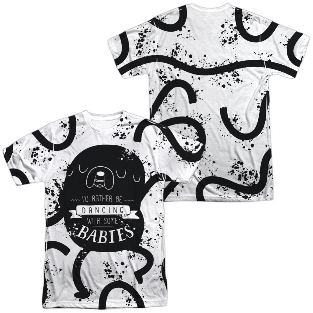 Adventure Time Dancing With Babies (Front/Back Print) Men's Regular Fit Polyester Short-Sleeve T-Shirt