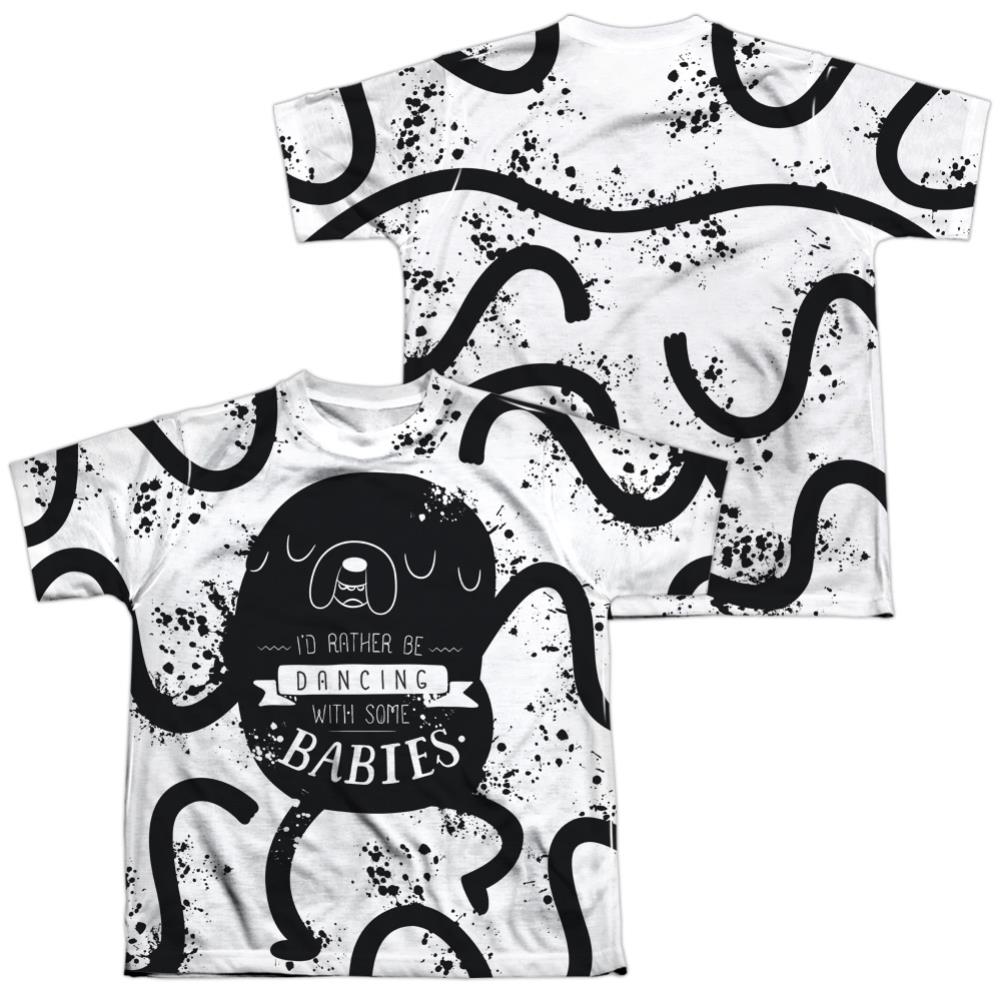 Adventure Time Dancing With Babies (Front/Back Print) Youth Regular Fit Poly Short-Sleeve T-Shirt