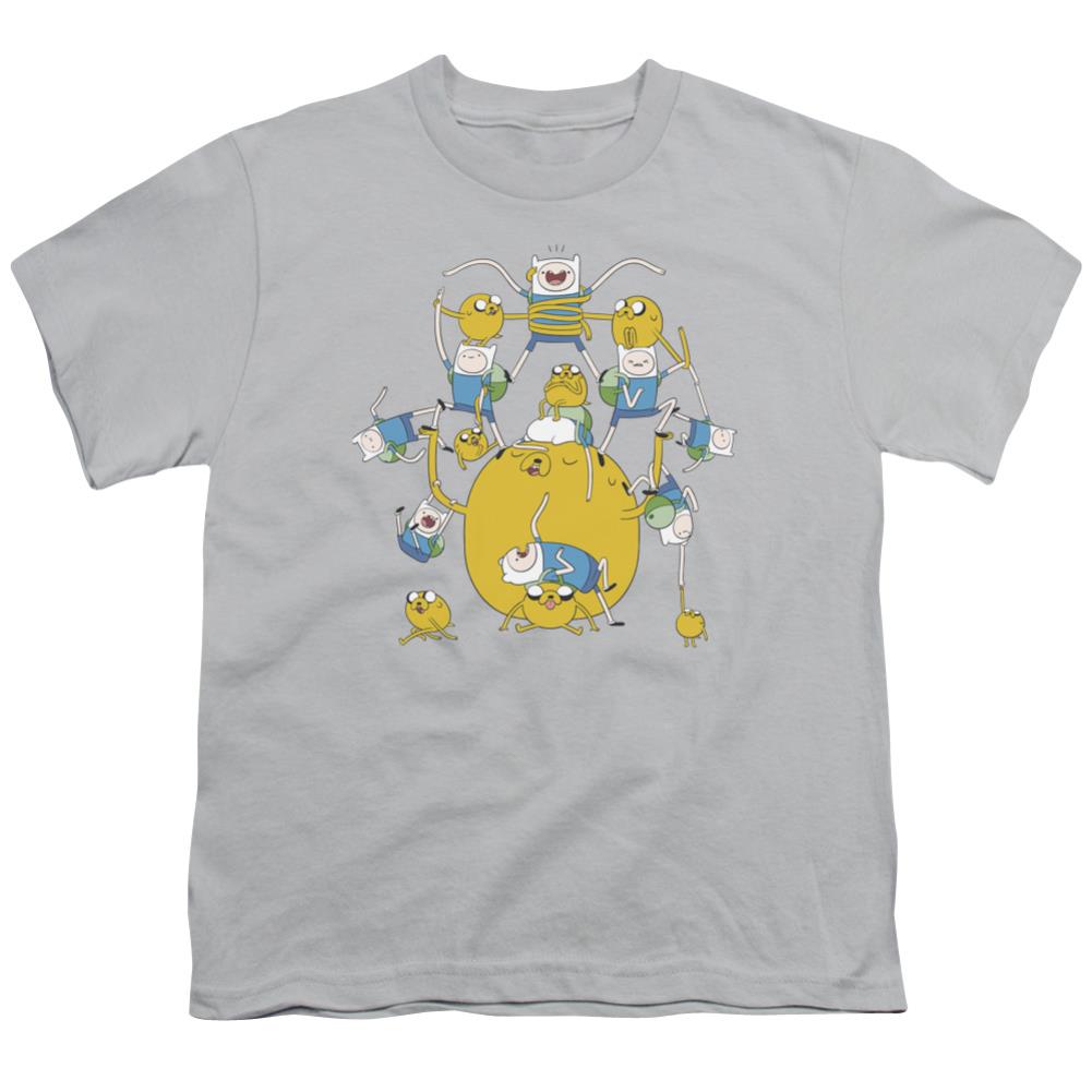 Adventure Time Finn&Jake Group Youth 18/1 100% Cotton Short-Sleeve T-Shirt