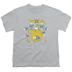 Adventure Time Finn&Jake Group Youth 18/1 100% Cotton Short-Sleeve T-Shirt