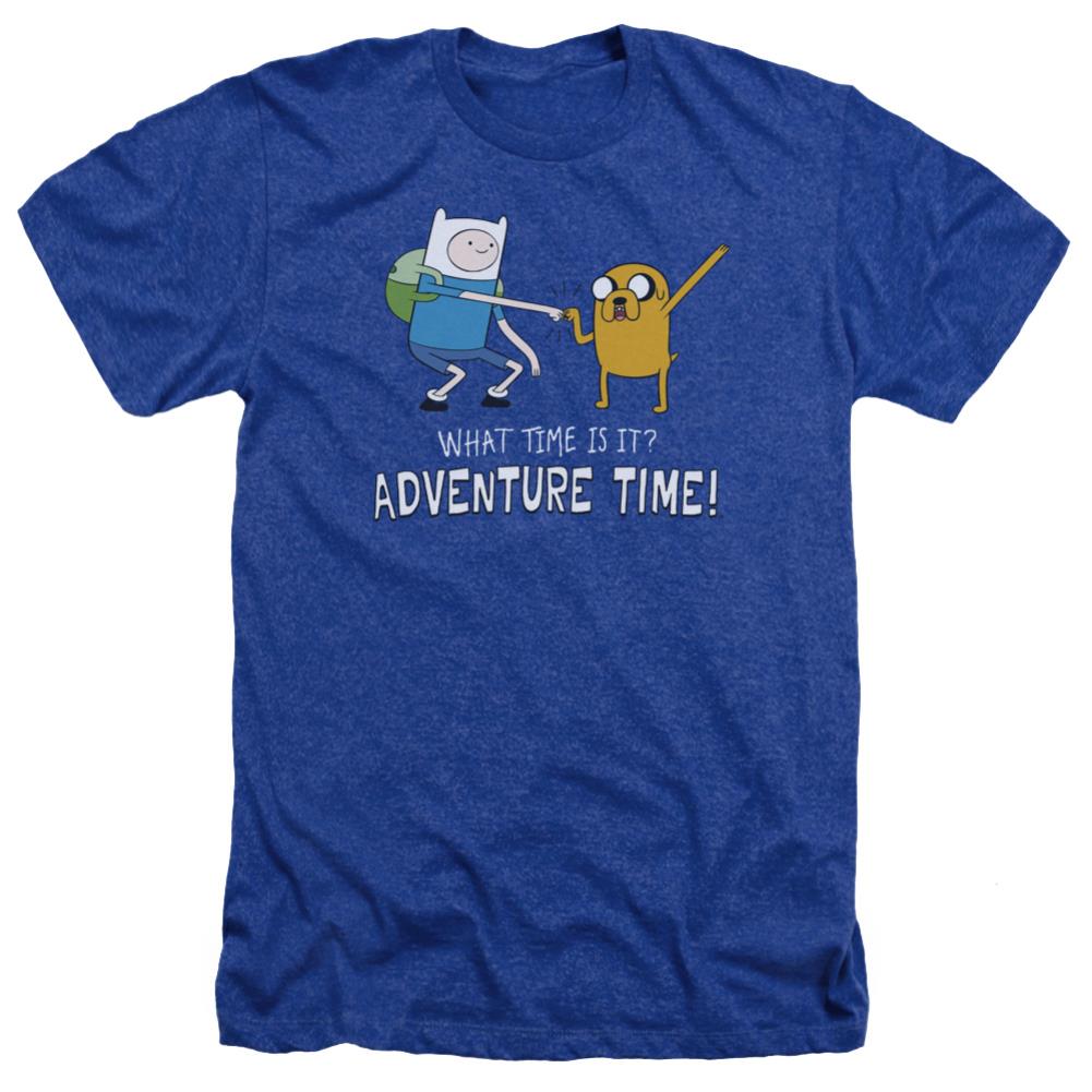 Adventure Time Fist Bump Men's 30/1 Heather 60 40 Poly Short-Sleeve T-Shirt