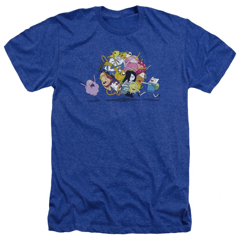 Adventure Time Glob Ball Men's 30/1 Heather 60 40 Poly Short-Sleeve T-Shirt
