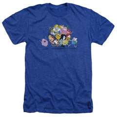 Adventure Time Glob Ball Men's 30/1 Heather 60 40 Poly Short-Sleeve T-Shirt