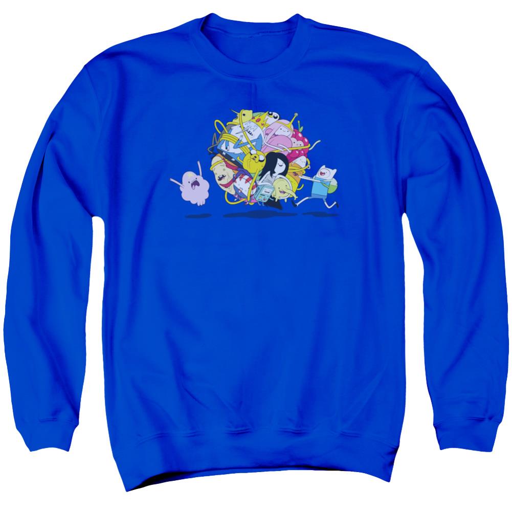 Adventure Time Glob Ball Men's Crewneck 50 50 Poly Long-Sleeve T-Shirt