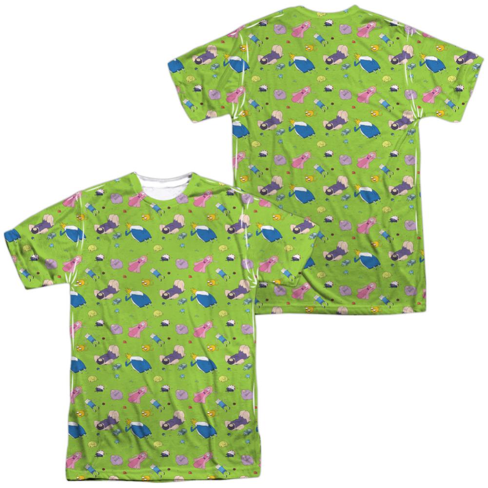Adventure Time Green Fields (Front/Back Print) Men's Regular Fit Polyester Short-Sleeve T-Shirt